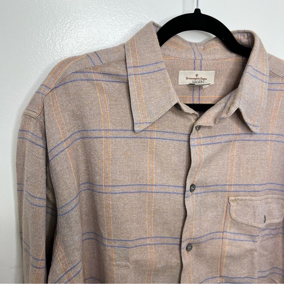 ERMENEGILDO ZEGNA Plaid Long Sleeve Button Down Shirt - Picture 2 of 5